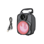 Bluetooth-compatible Speaker Wireless Sound System Bass Stereo with LED Light Support TF Card  FM Radio