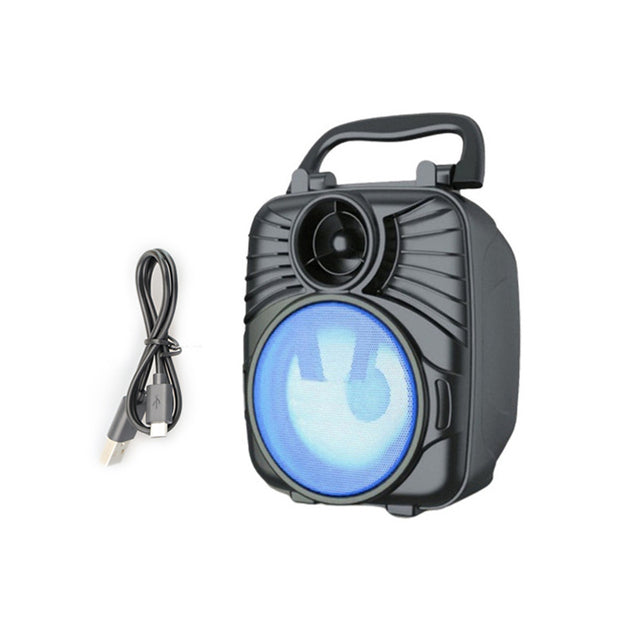 Bluetooth-compatible Speaker Wireless Sound System Bass Stereo with LED Light Support TF Card  FM Radio