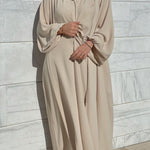 3 Piece Open Abaya Matching Set