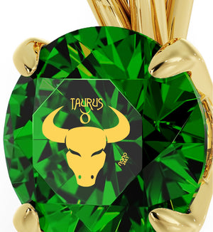 Taurus Necklace Gold Zodiac Pendant