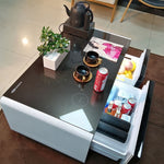 nordic smart coffee tea table fridge Modern coffee table with refrigerator