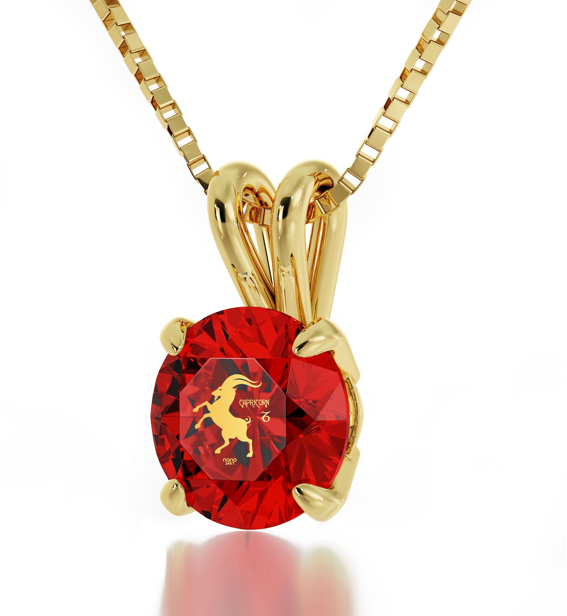 Capricorn Necklace Gold Zodiac Pendant