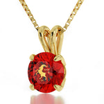 Capricorn Necklace Gold Zodiac Pendant