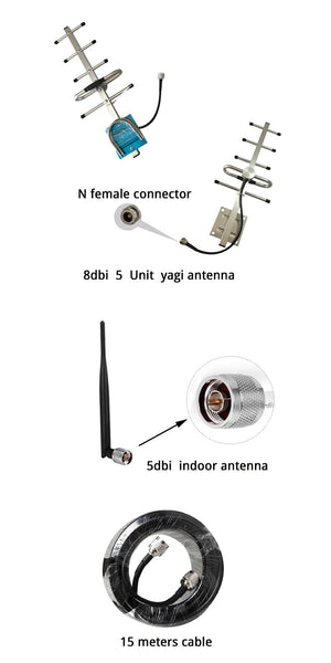 2600mhz  LTE 4G cellular signal booster 4G mobile network booster Data Cellular Phone Repeater  Amplifier Band 7 Yagi Antenna