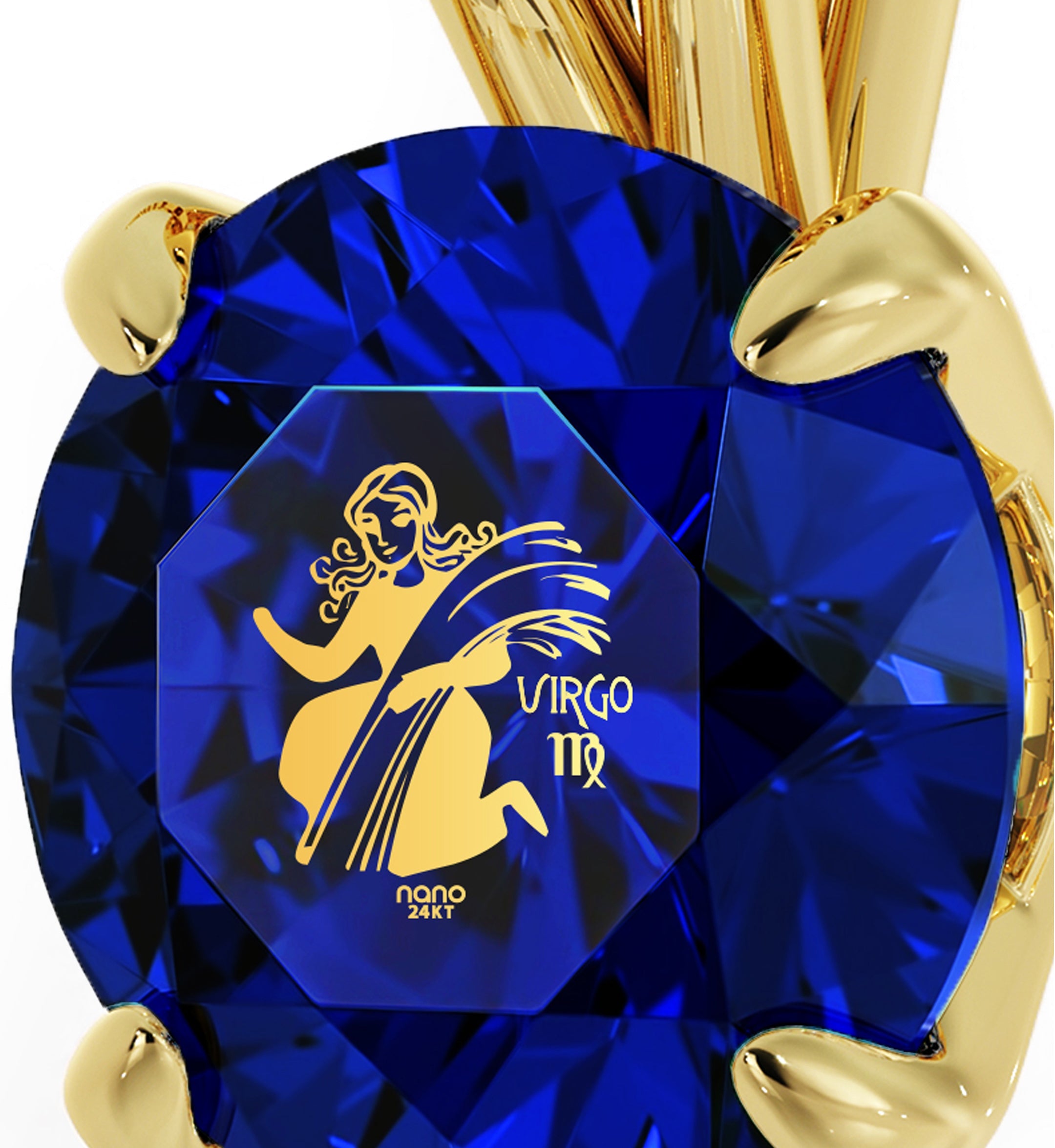 Virgo Necklace Gold Zodiac Pendant