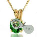 Gold Plated Silver Taurus Necklace Zodiac Pendant 24k Gold Inscribed on Crystal