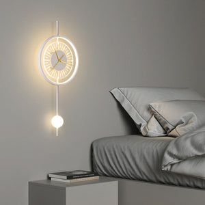 AOSONG  Creative Clock Wall Lamp Living Room Background Wall Stair Light Luxury Room Bedroom Bedside Lamp