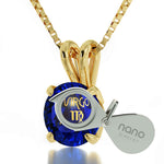 Virgo Necklace Gold Zodiac Pendant