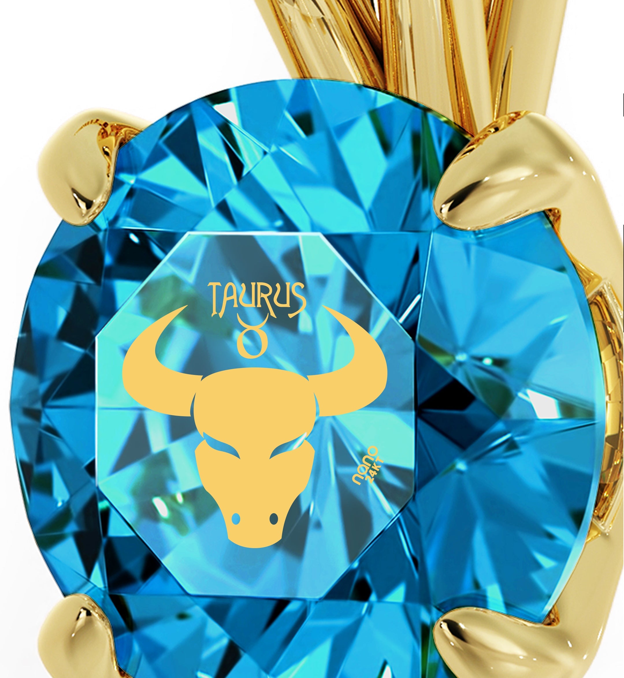 Taurus Necklace Gold Zodiac Pendant