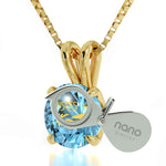 Pisces Necklace Gold Zodiac Pendant