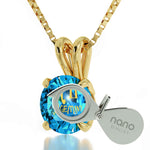 Gemini Necklace Gold Zodiac Pendant