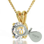 Libra Necklace Gold Zodiac Pendant